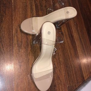 Clear nude heels: Shein